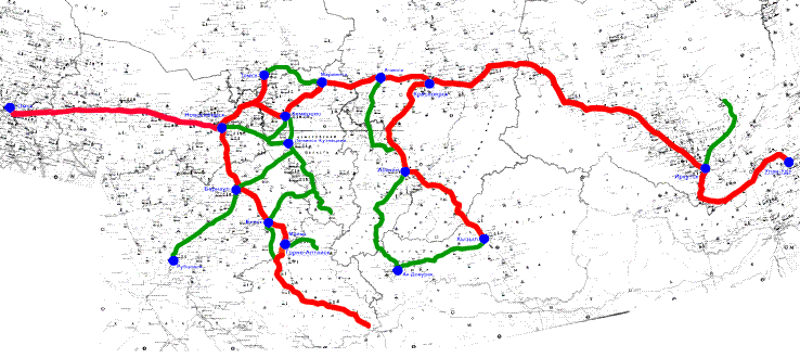  арта-схема автодороги ћ-53, 60 км. - Ѕело¤рка